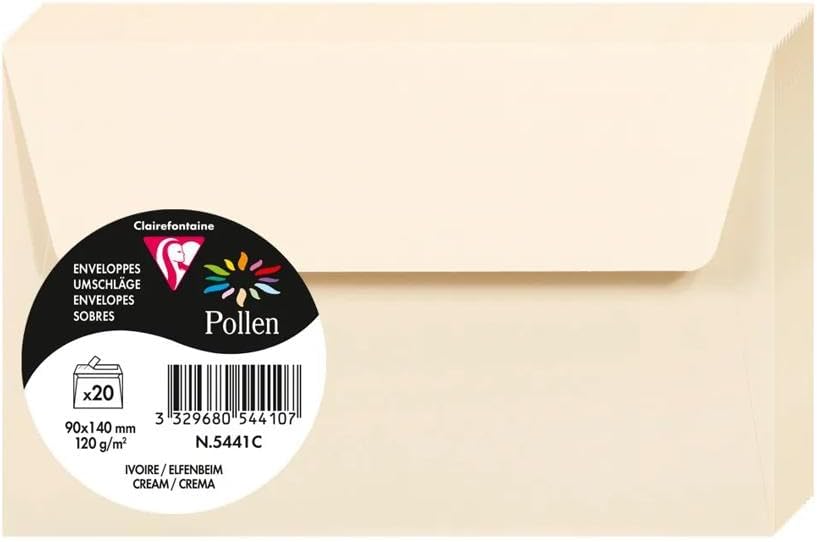 Thumbnail 6 de Clairefontaine 55371C: pacco da 20 buste autoadesive 9x14 cm, 120 g/m², colore ambrosia – linea Pollen
