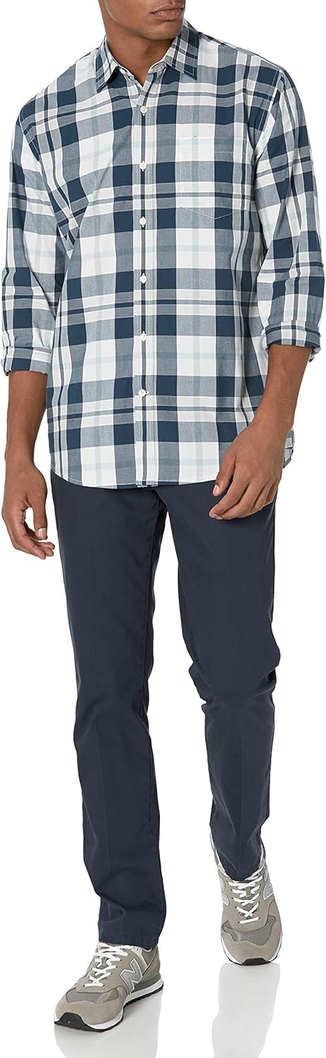 Thumbnail 3 de Amazon Essentials Men's Regular-Fit Long-Sleeve Poplin Shirt