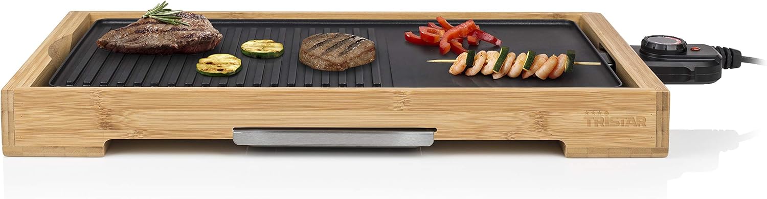 Thumbnail 3 de Tristar Piastra Elettrica Bamboo XL BP-2641 Grill, Bamboo Nero