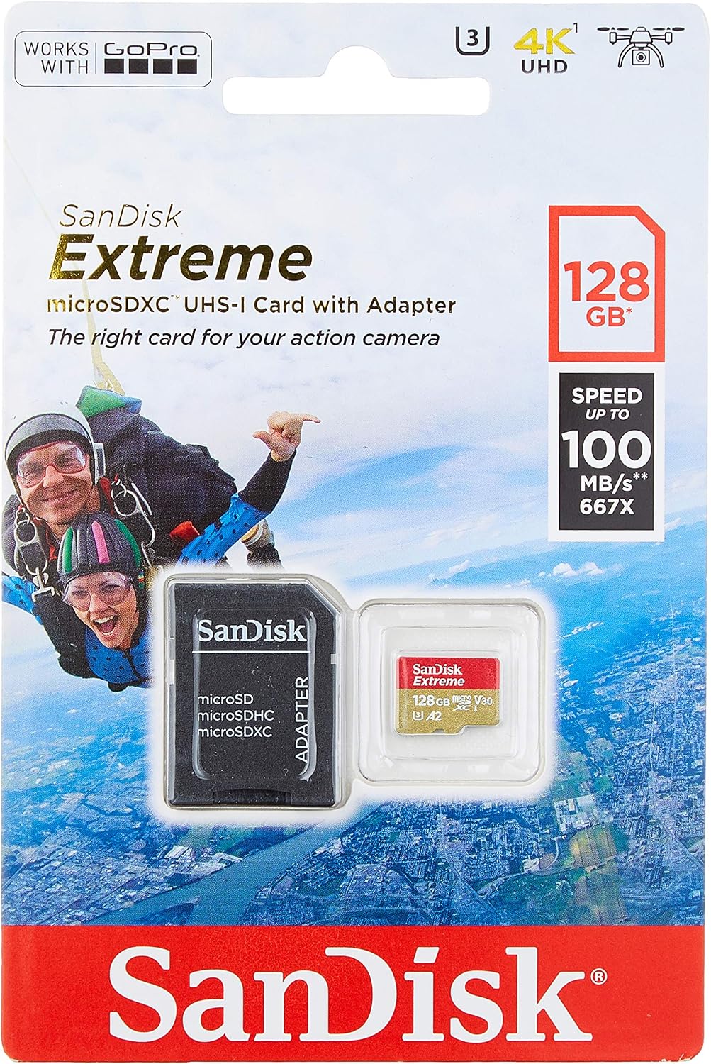 Detalle de SanDisk Extreme 32 GB microSDXC Twin Pack – UHS-I, U3/V30, A1 App Performance