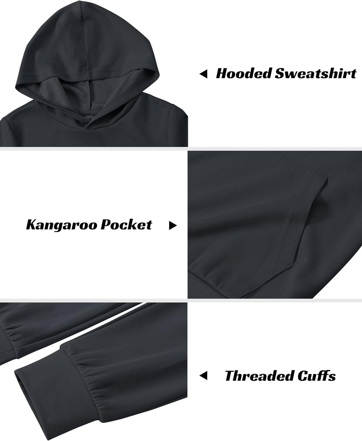 Thumbnail 5 de MoFiz Girls’ Two-Piece Tracksuit Set with Long-Sleeve Pullover Hoodie