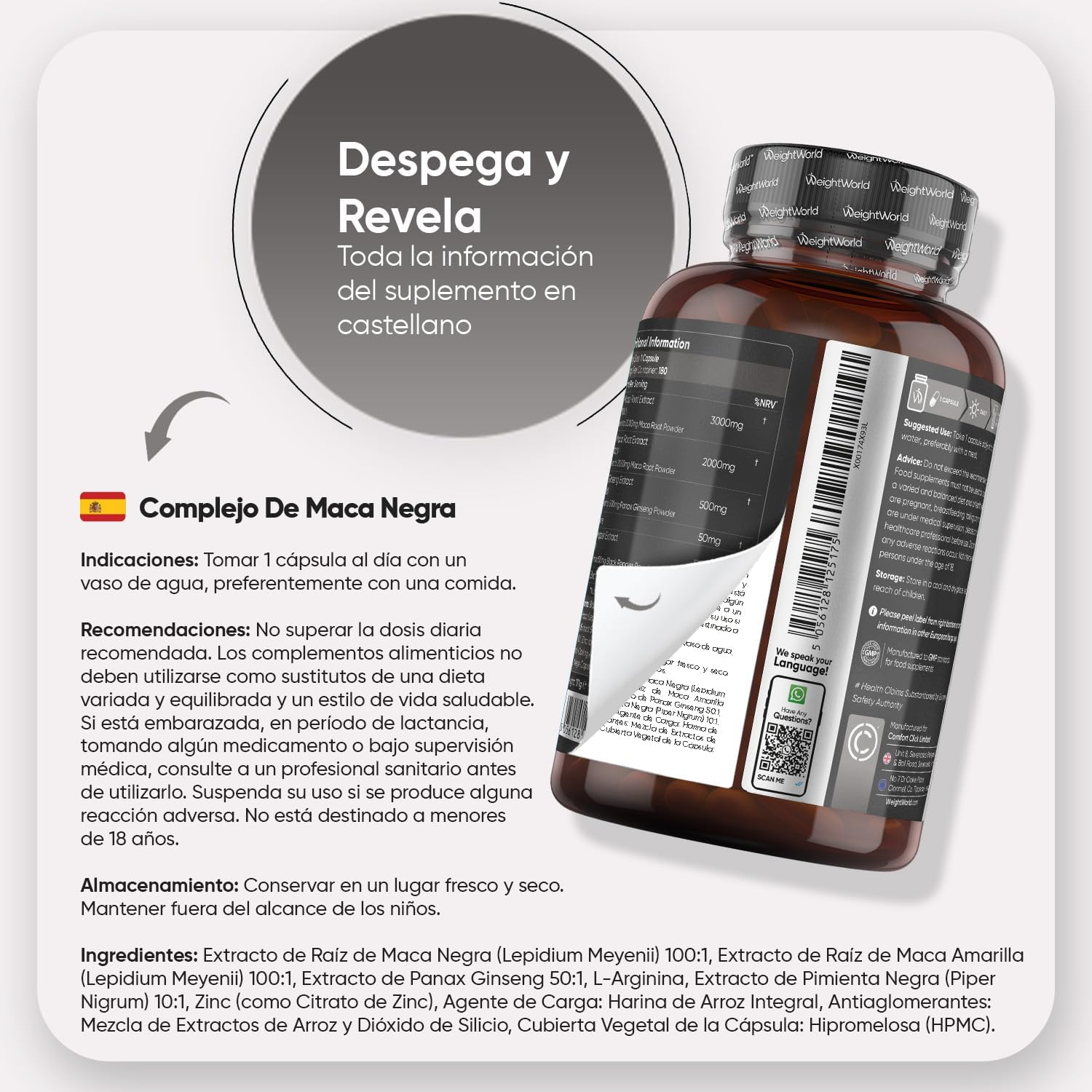 Thumbnail 4 de WeightWorld Maca Negra y Amarilla Complex