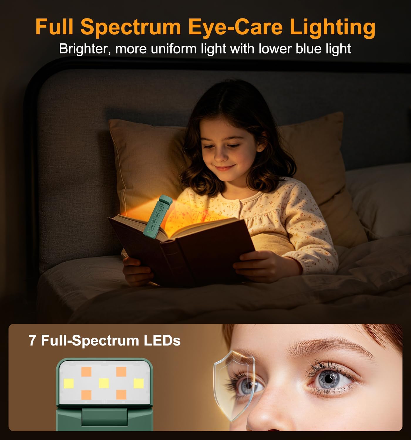 Detalle de Gritin G1316 Book Light with 7 Full-Spectrum LEDs and 6 Colour Temperatures