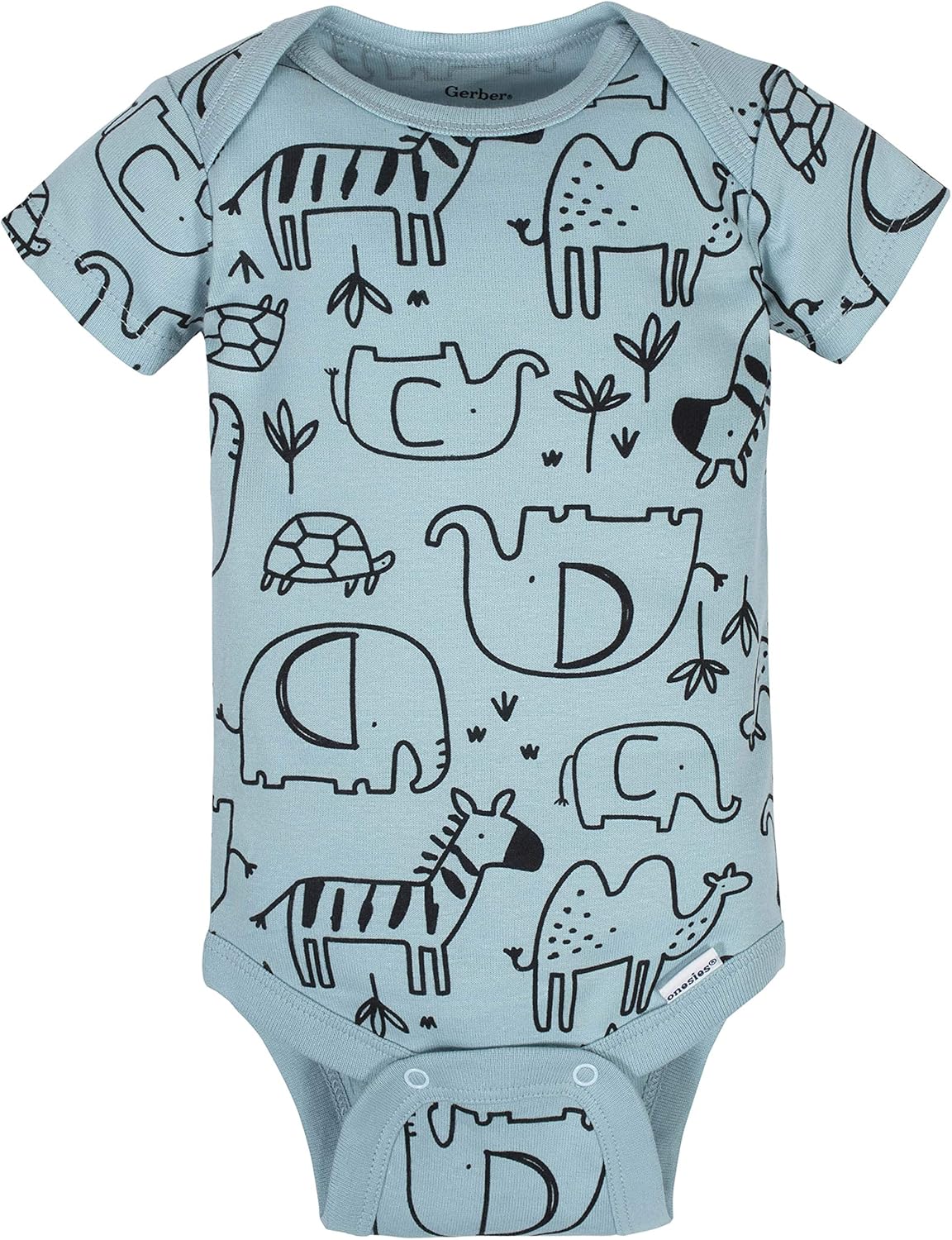 Detalle de Gerber Lot de 8 bodies à manches courtes pour bébé garçon, motif jungle