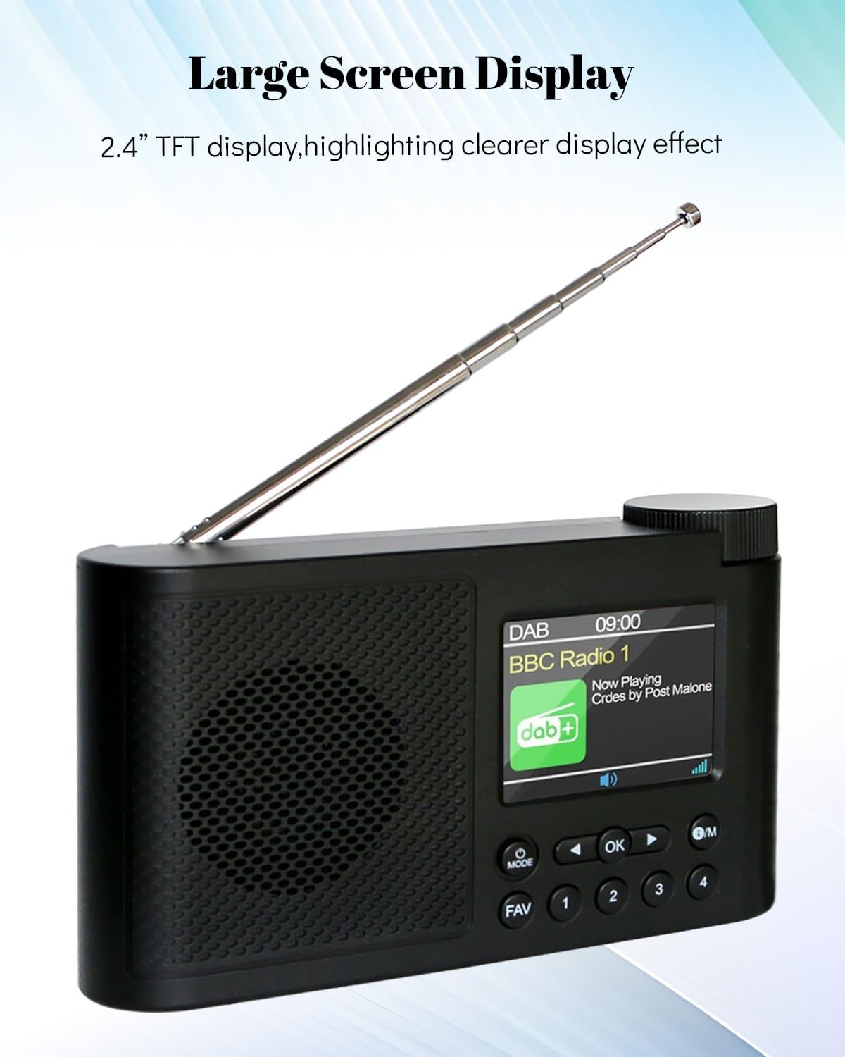 Thumbnail 2 de QEEKADA Radio portatil pequeña DAB/FM Bluetooth