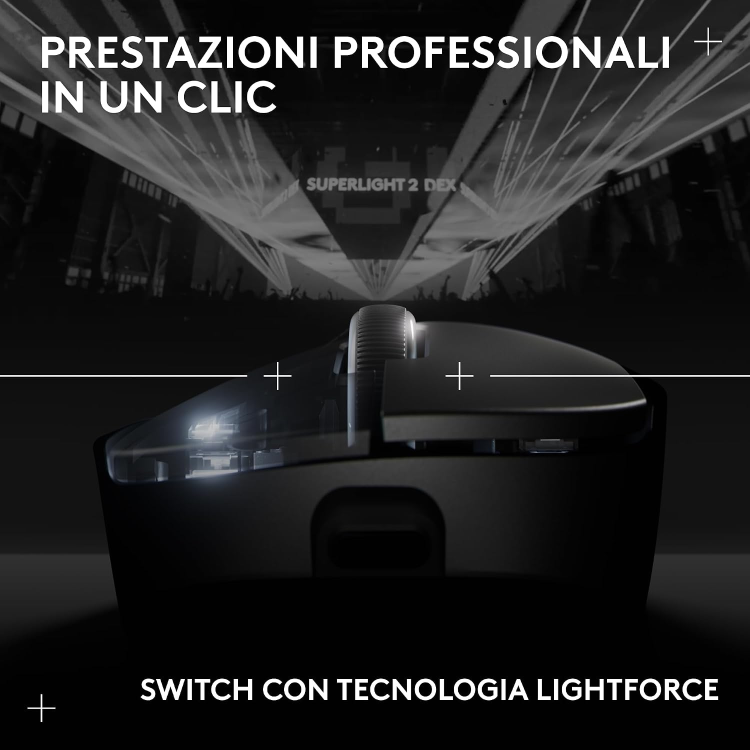 Thumbnail 6 de Logitech G PRO X SUPERLIGHT 2 DEX LIGHTSPEED: mouse da gaming wireless leggero e preciso (60 g) per veri pro
