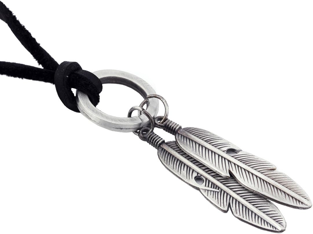 Detalle de DonDon Collar de cuero ajustable 6,5 cm