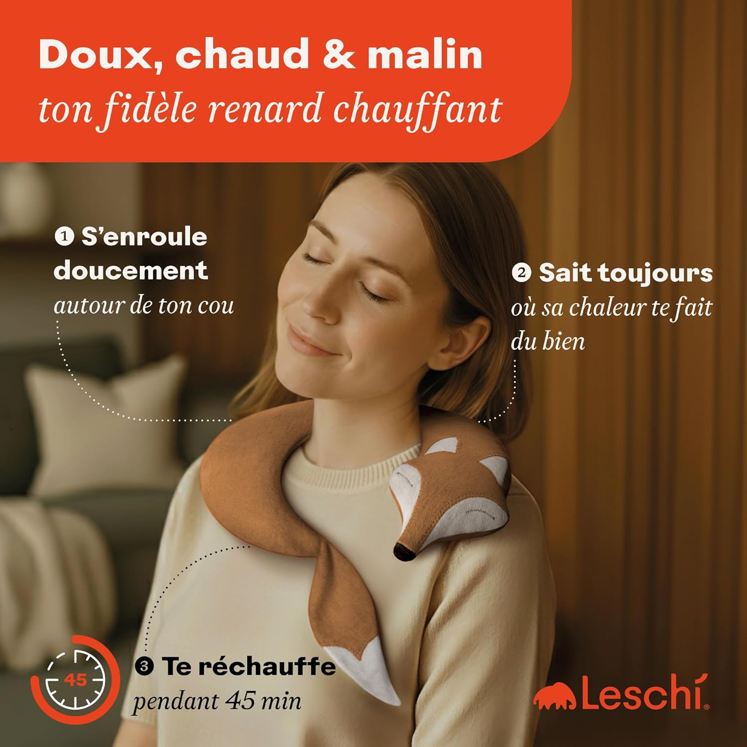 Thumbnail 1 de Leschi Coussin chauffant micro-ondes 100% bio