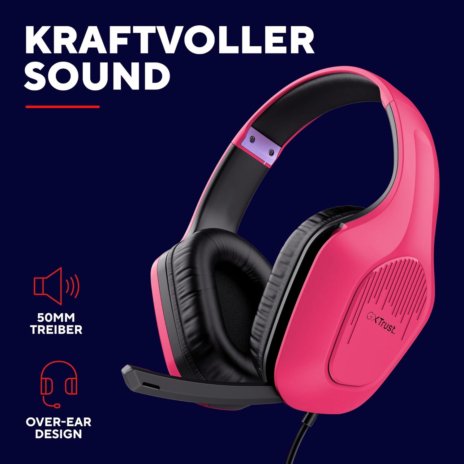 Thumbnail 4 de Trust Gaming GXT 418P Rayne: Leichtes, plattformübergreifendes Gaming-Headset mit 50-mm-Treibern