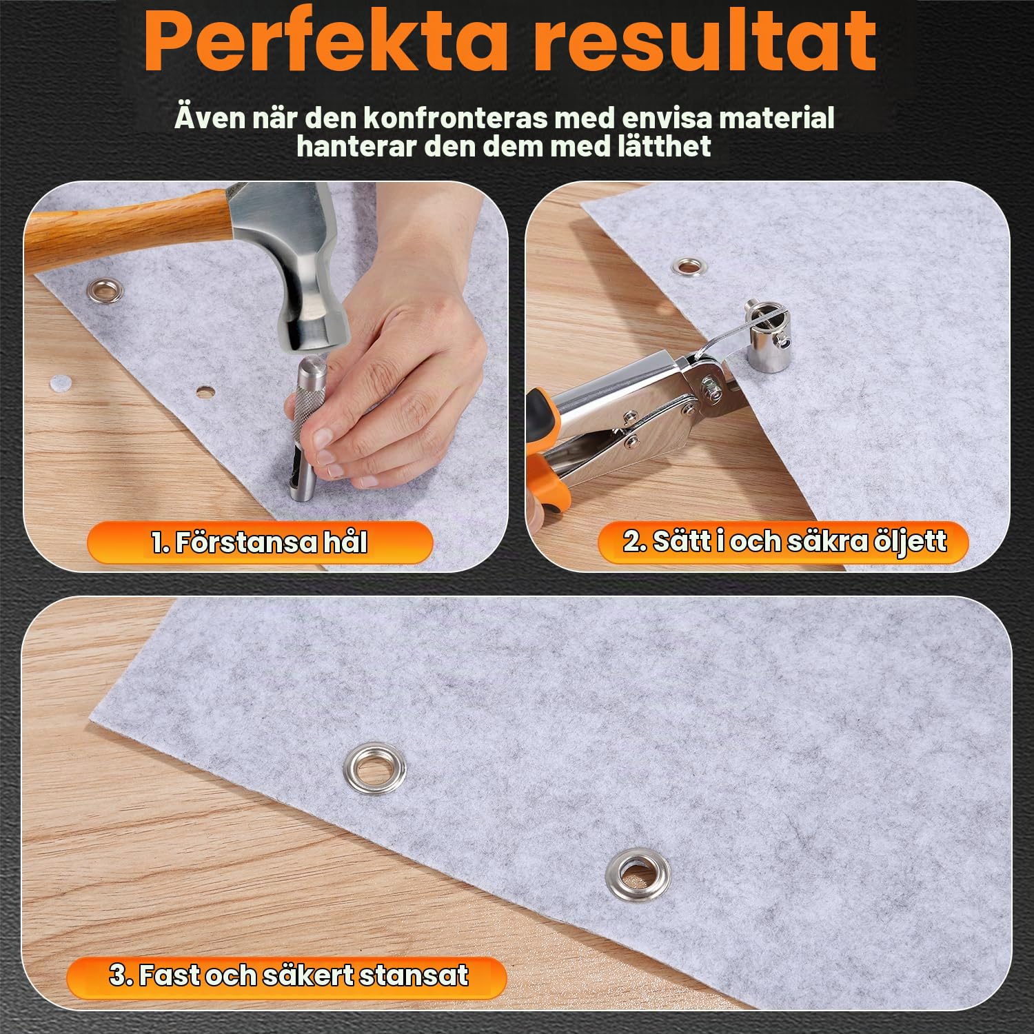 Detalle de Yoxovo Oeillets pour baches öljettångsats med 300 öljetter, 10 mm