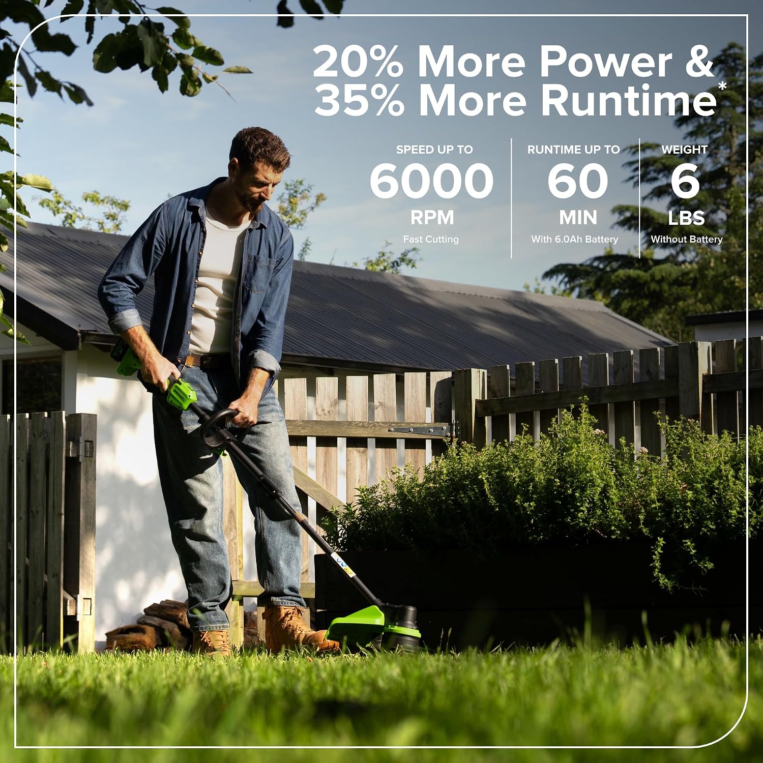 Thumbnail 2 de Greenworks Cordless String Trimmer 24V
