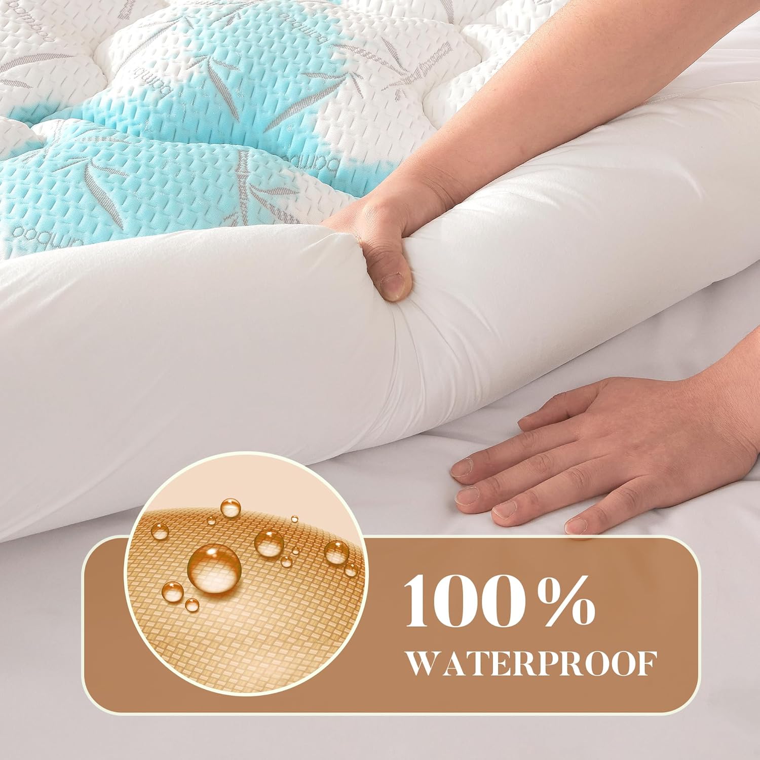 Thumbnail 3 de Primesoft King Size Waterproof Mattress Topper 21in