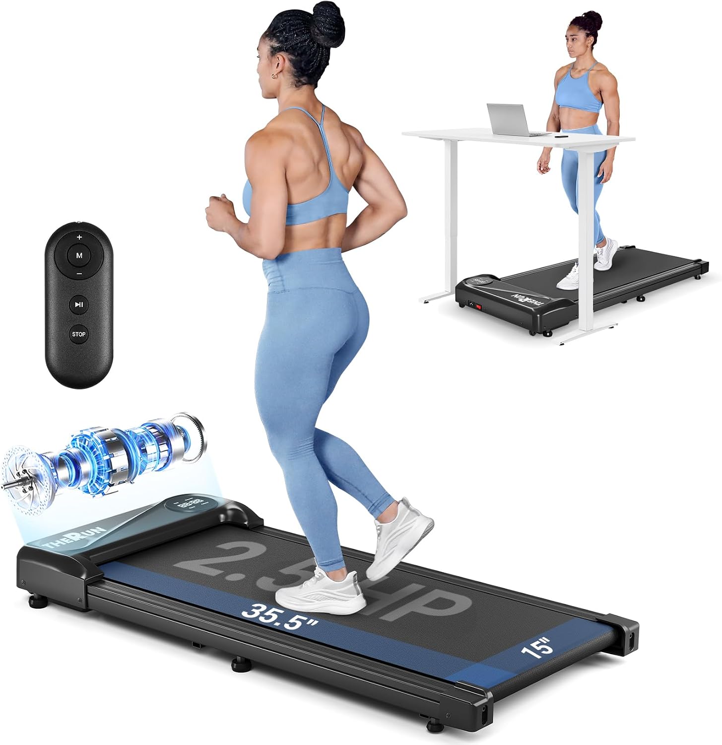 Detalle de THERUN Walking Pad Treadmill 2.5 HP