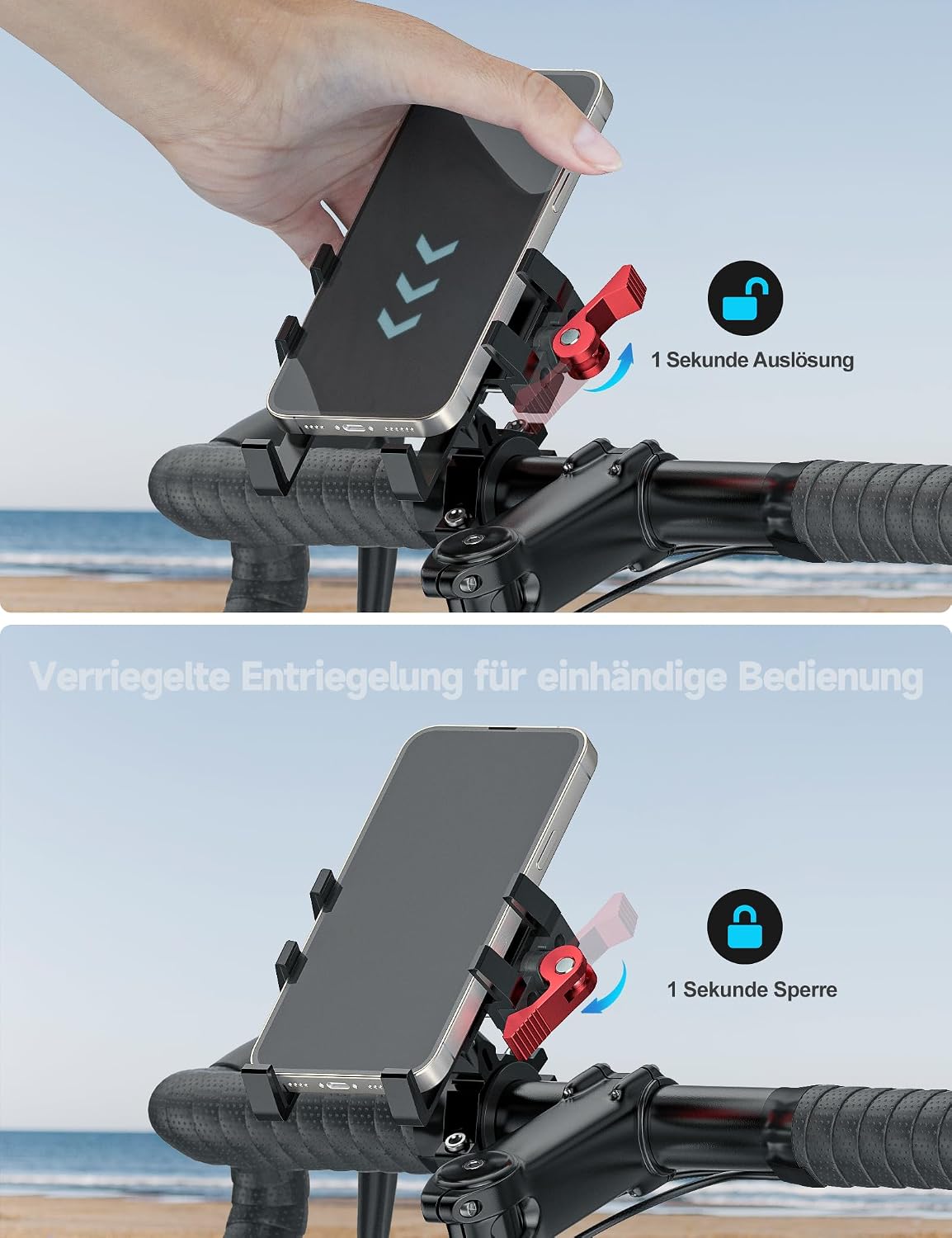 Thumbnail 6 de Tiakia Handyhalterung Fahrrad Aluminium 6 Klauen 360°