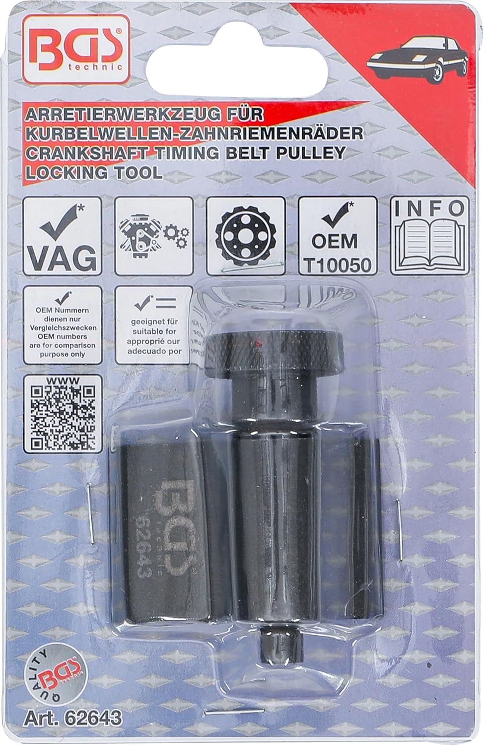 Thumbnail 4 de BGS 62643 – Outil de blocage de poulie de vilebrequin pour moteurs VAG (1,2/1,4/1,9 L TDI) avec roue ronde
