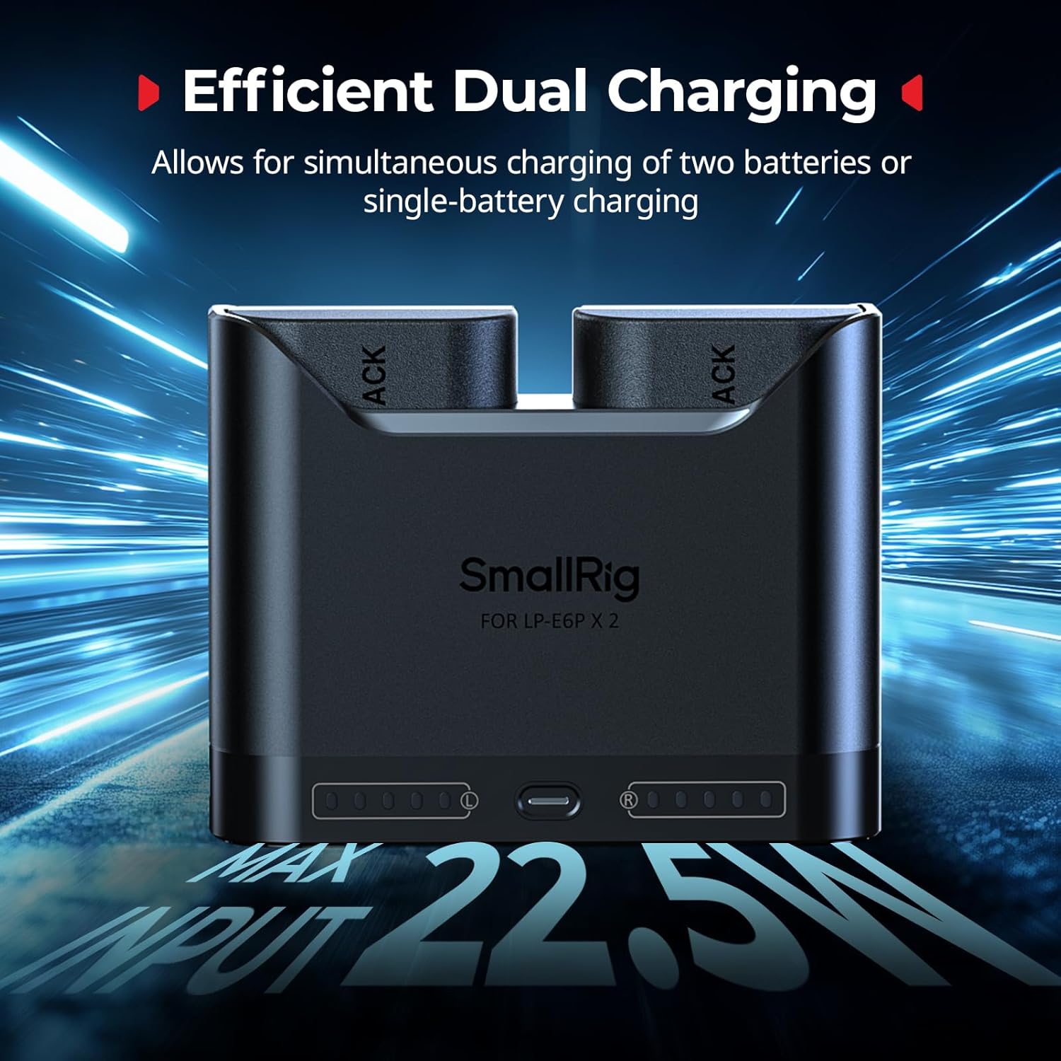 Thumbnail 1 de SmallRig 2H Dual-Akkuladegerät für Canon LP-E6P / LP-E6NH (USB‑C, 22,5 W)