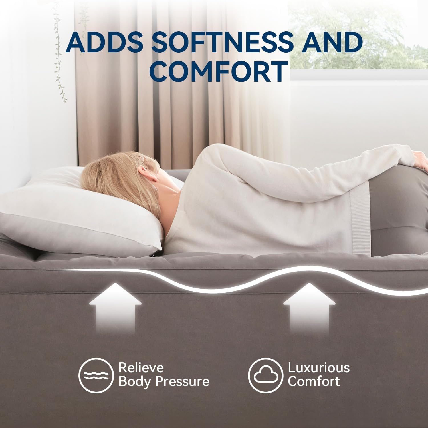 Thumbnail 2 de BDEUS Dual Layer 5 Inch Memory Foam Topper Queen