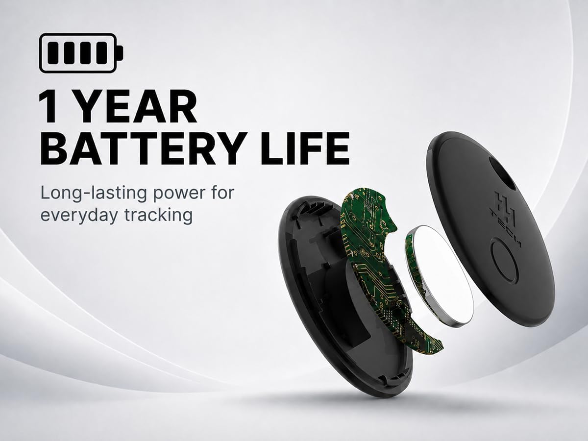 Thumbnail 3 de HH-Tech Smart Tag (Pack-2 Black+White) for Apple Find My: Key Finder & Tracker
