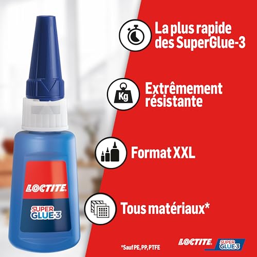 Thumbnail 2 de Loctite Super Glue-3 XXL, colle cyanoacrylate liquide 20 g à séchage instantané
