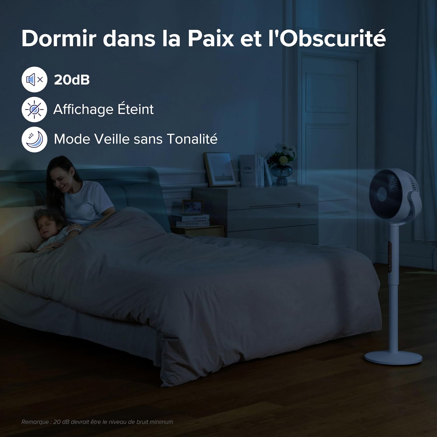 Detalle de LEVOIT Ventilatore a Piantana 20dB: silenzioso, potente e versatile per ogni ambiente