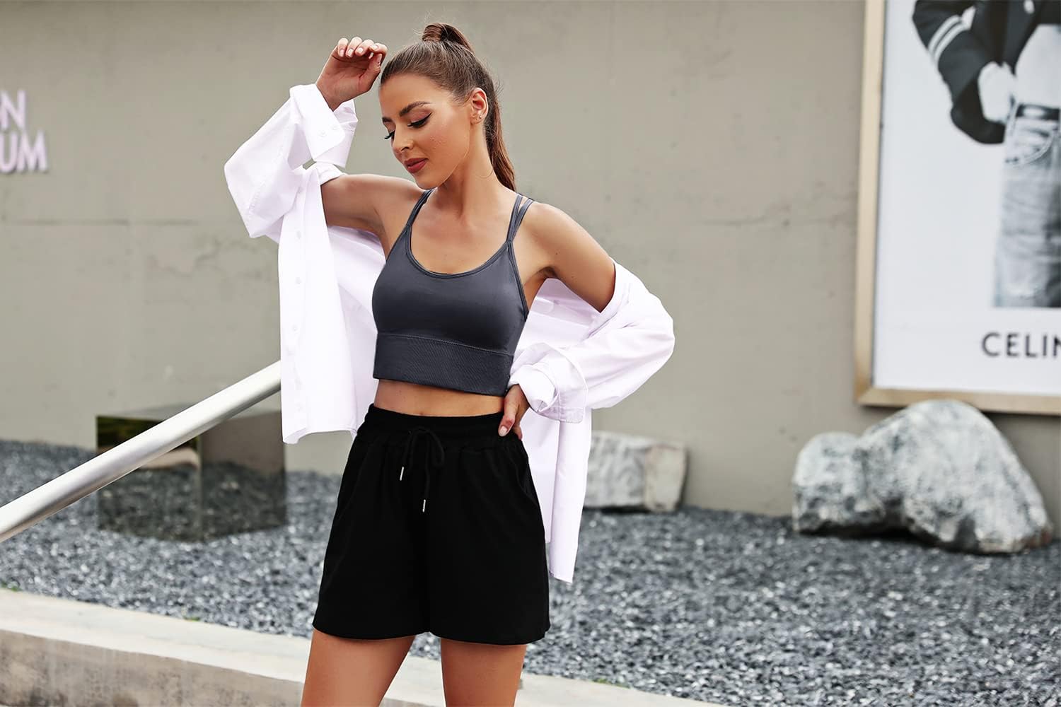 Thumbnail 4 de Sykooria Femme Soutien-Gorge Sport sans Armature avec coussinets amovibles – S à XL