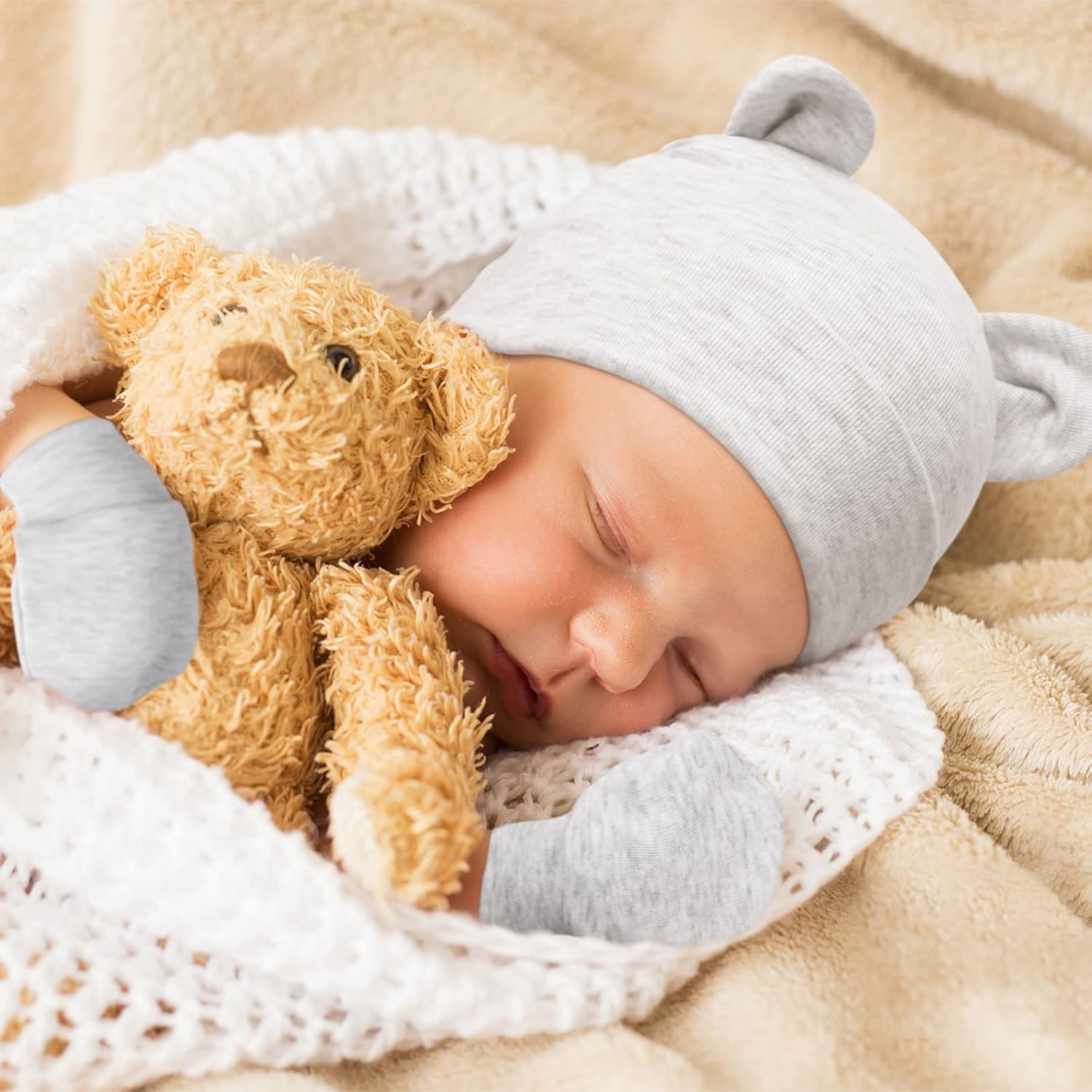 Thumbnail 5 de DRESHOW Newborn Hats Mittens Set