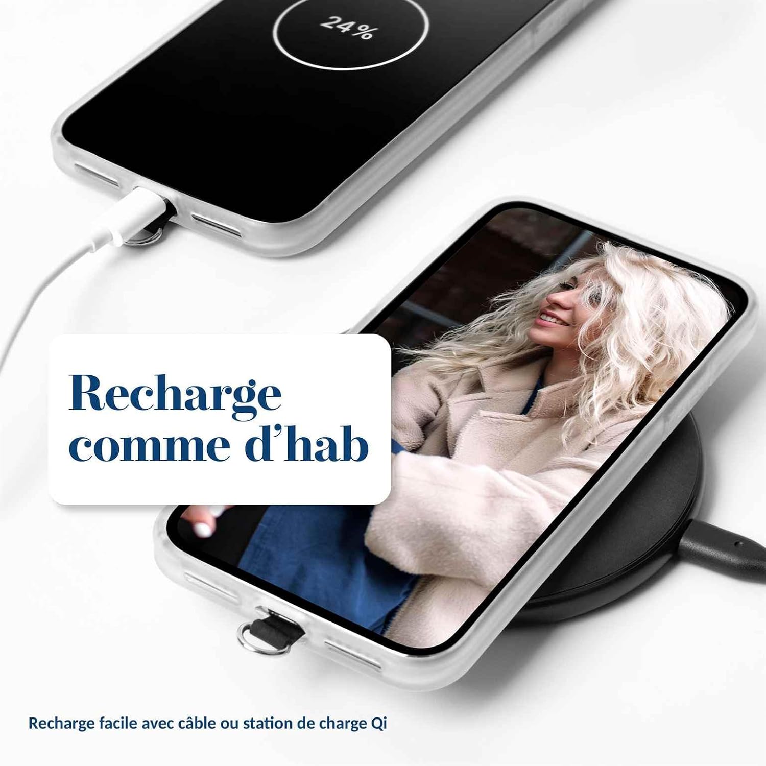 Detalle de moex Unleash Cordon pour Xiaomi Mi 10T / Mi 10T Pro avec mousqueton — corde amovible et coussinet, élégant et pratique