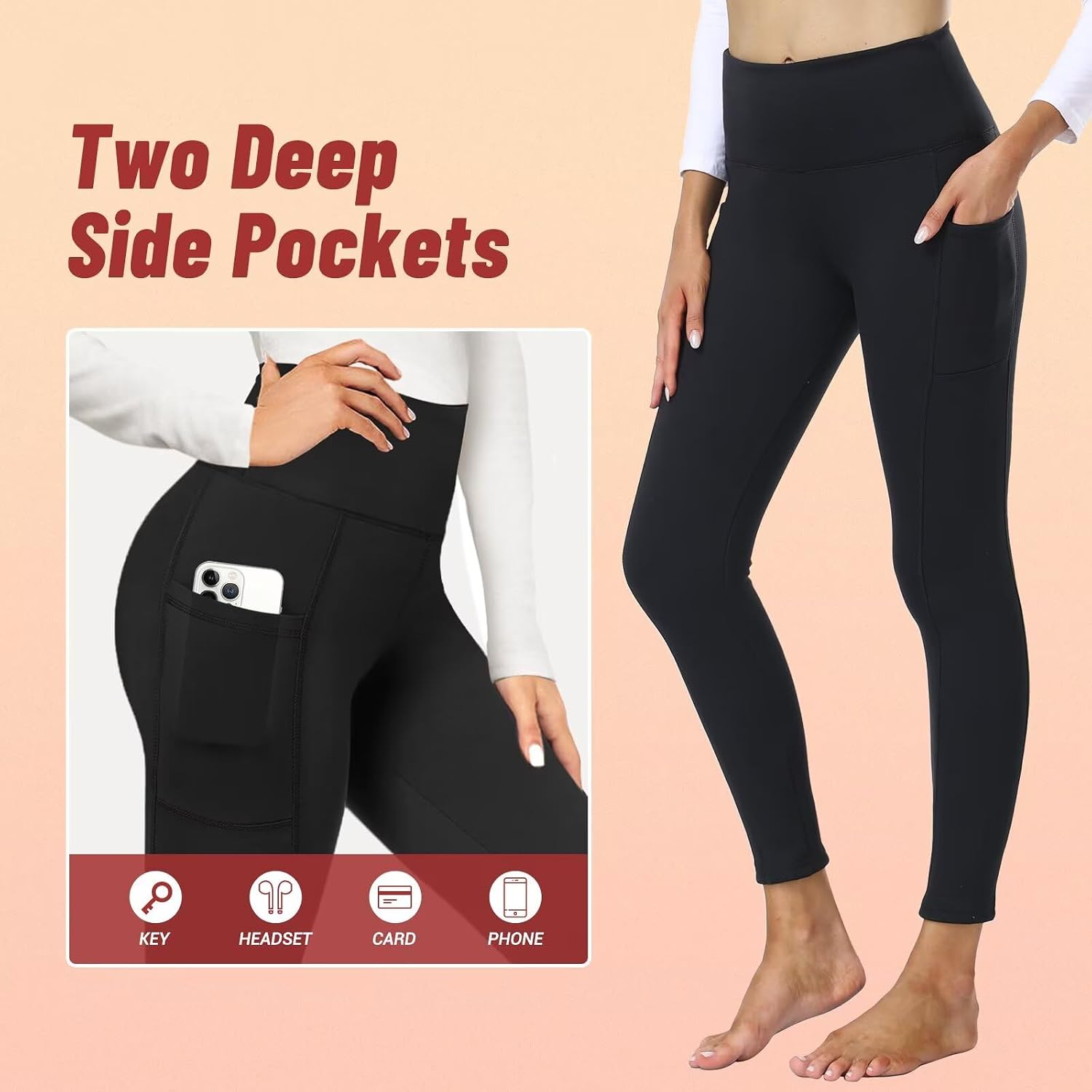 Thumbnail 4 de TNNZEET Thermal Leggings for Women with Pockets