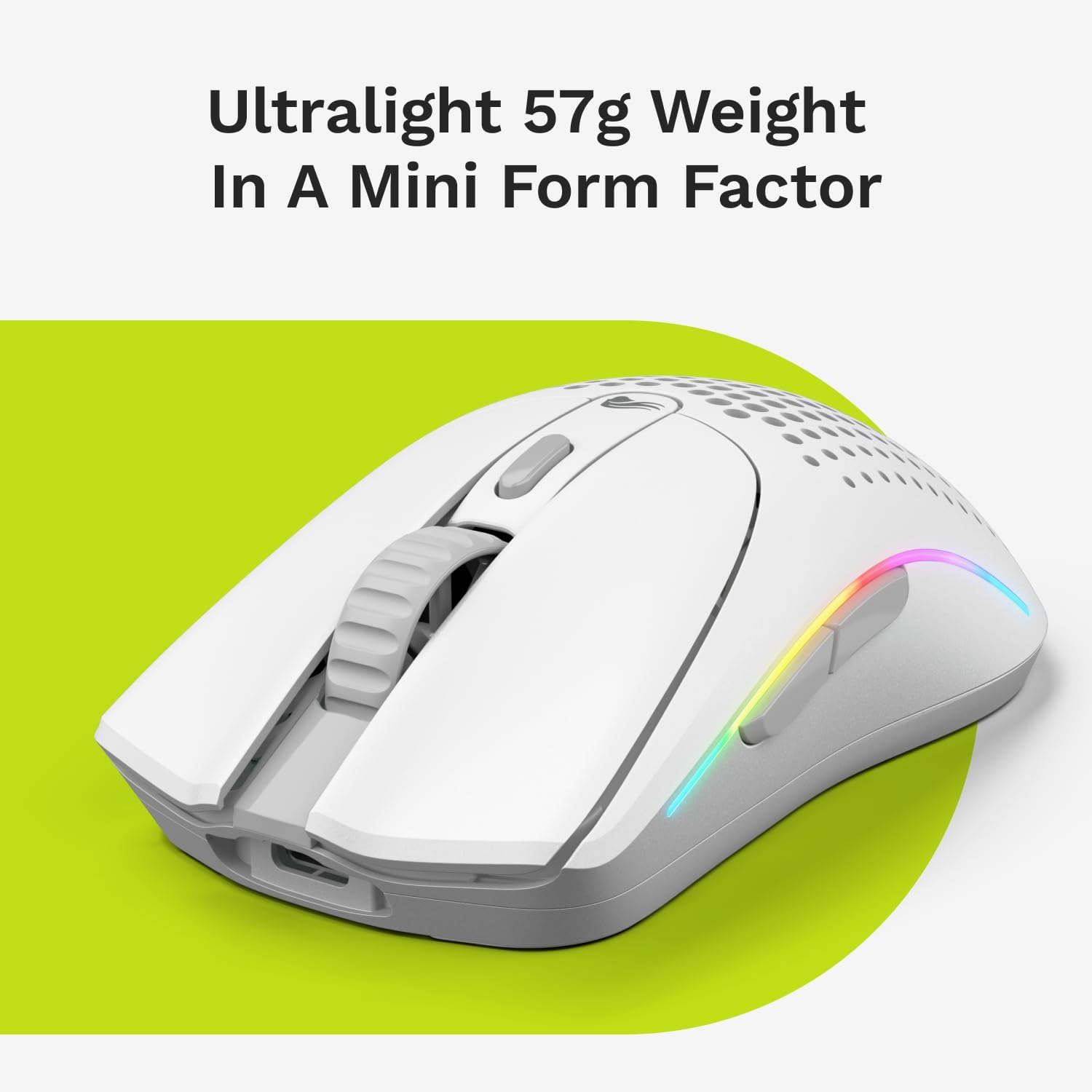 Thumbnail 2 de GLORIOUS GLO-MS-OMWV2-MW Model O 2 Mini Wireless ゲーミングマウス 57g・最大26,000dpi・RGB