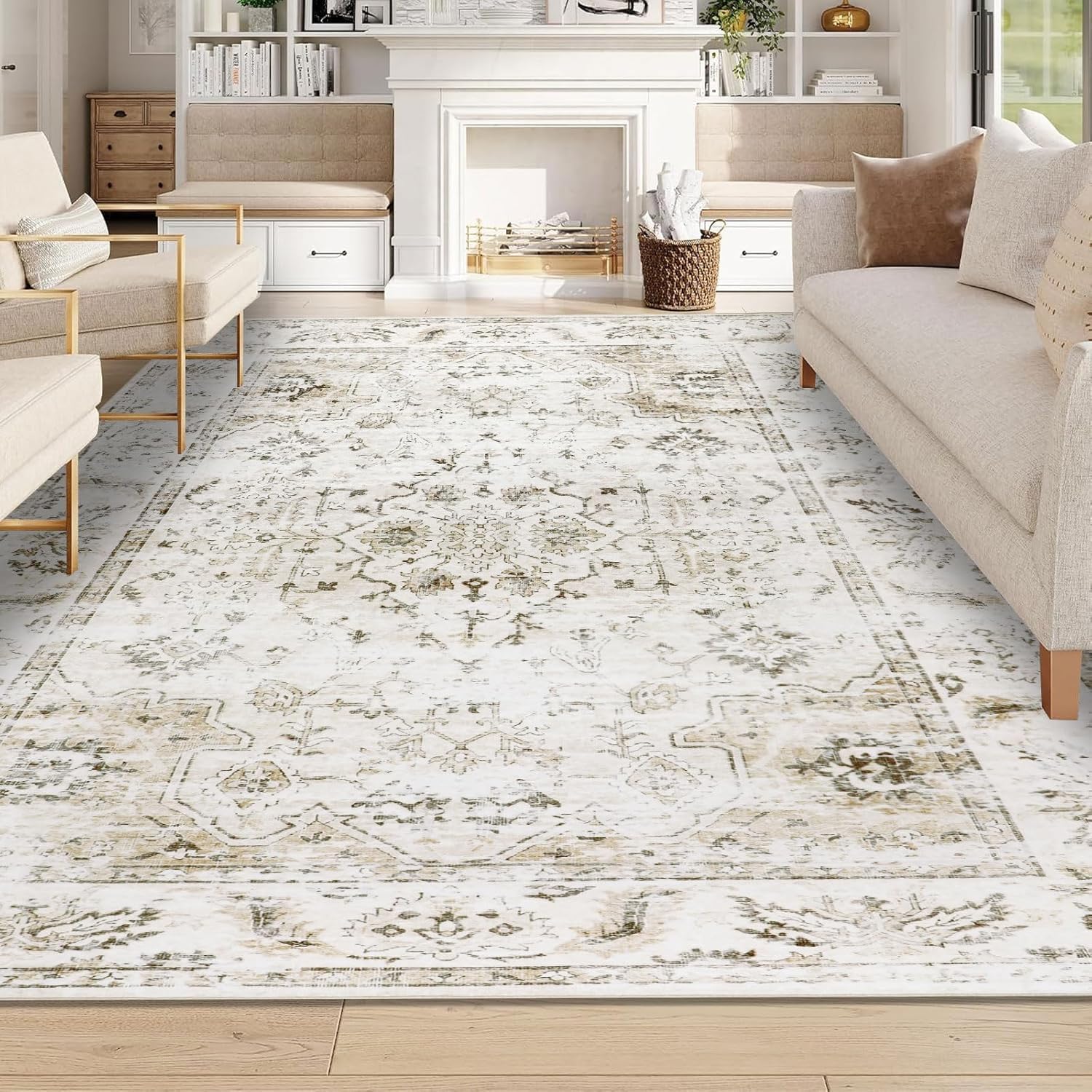 Imagen de Homcomodar Alfombra Salon 160x230 Beige en OfertitasTOP