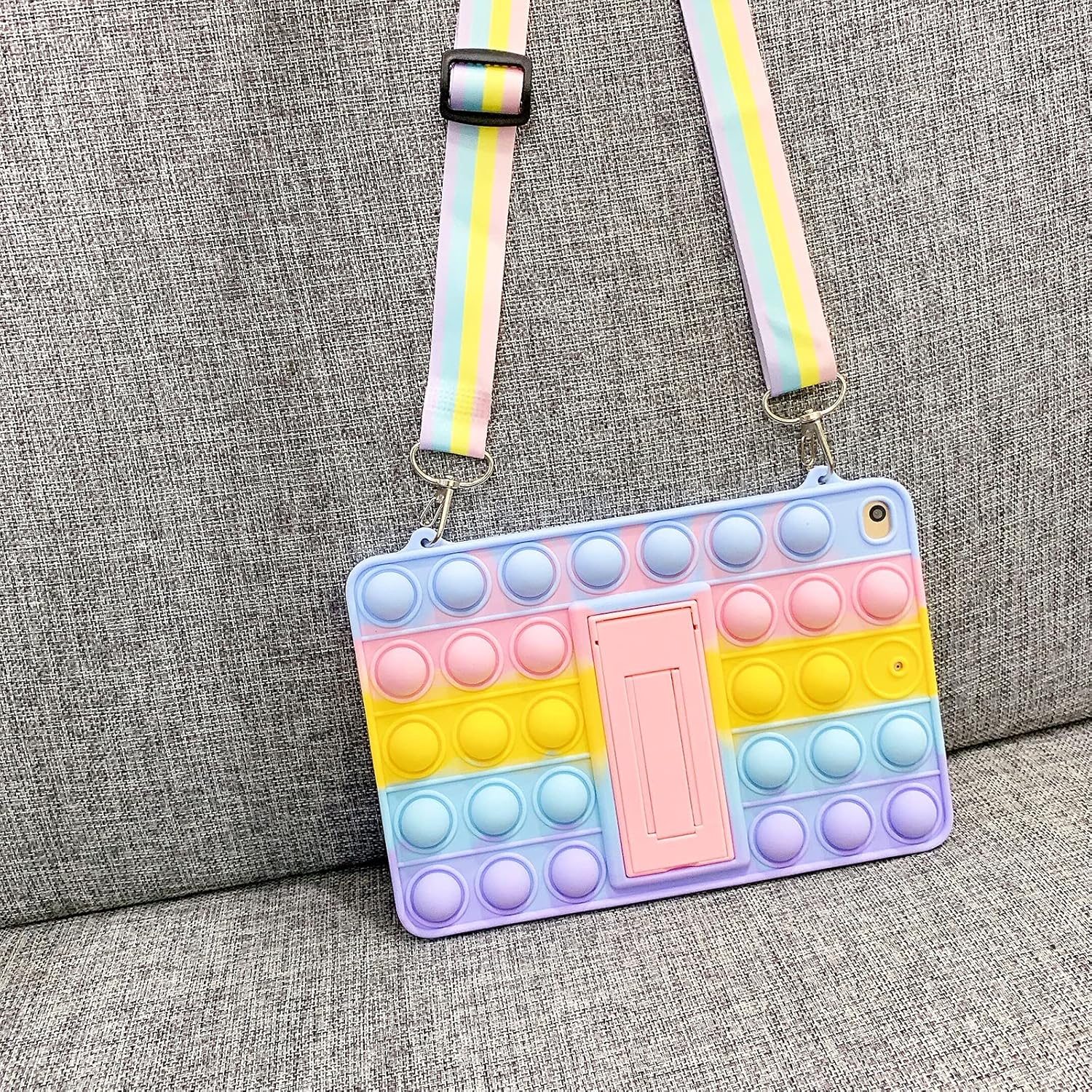 Thumbnail 5 de XZC Hülle für Samsung Galaxy Tab A8 10,5 (2021/2022) SM-X200/SM-X205/SM-X207 – Silikon-Tabletcover mit Ständer und Schultergurt