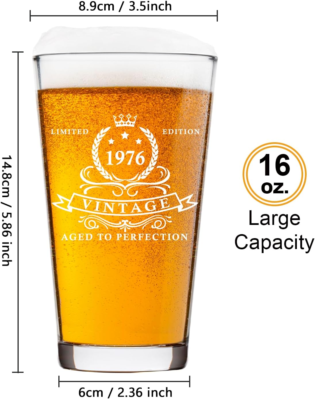 Detalle de LIGHTEN LIFE Beer Glass 16 oz