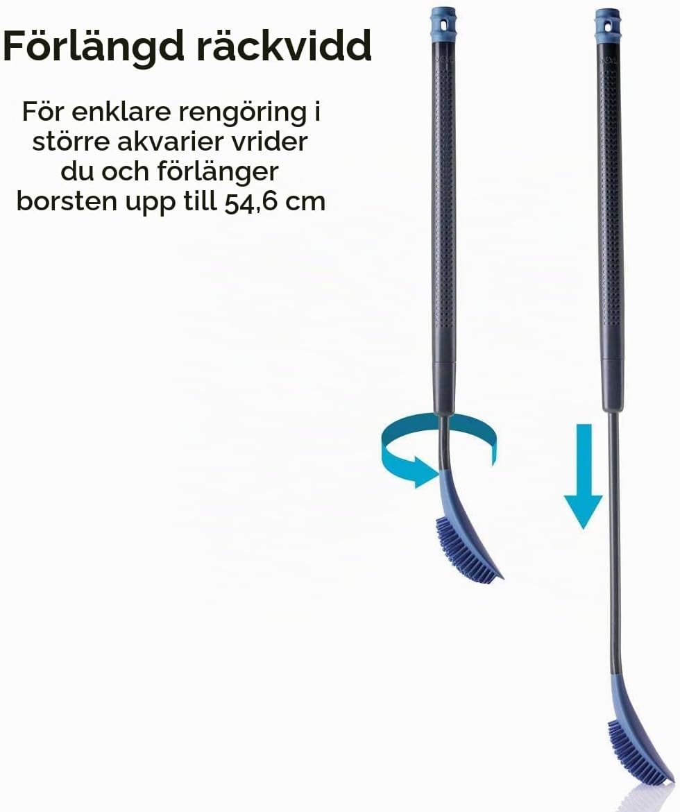 Detalle de biOrb Multi-Cleaner blå akvarierengörare med silikonborste och utdragbart handtag