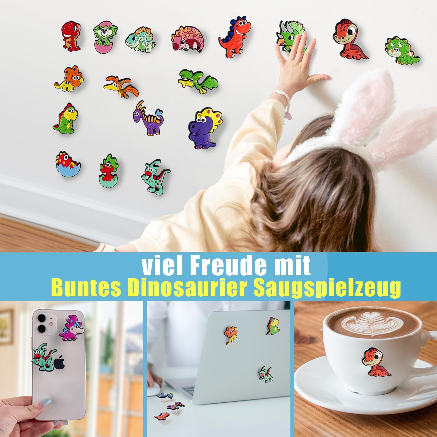 Detalle de 20 Badebomben Dinosaurier‑Spielzeug