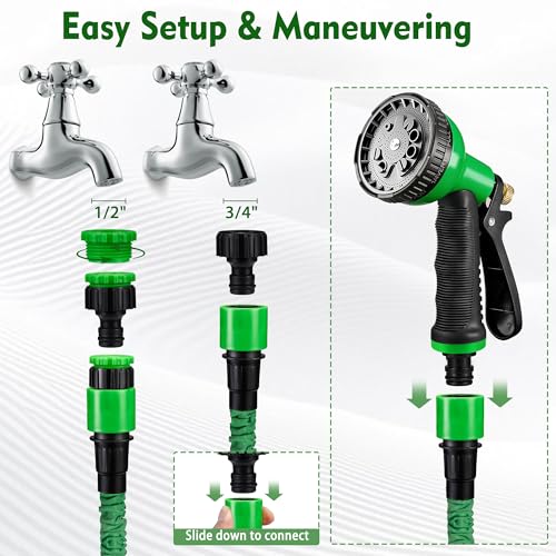 Thumbnail 6 de QINGHUAI 50 ft Expandable Garden Hose with 10-Pattern Nozzle