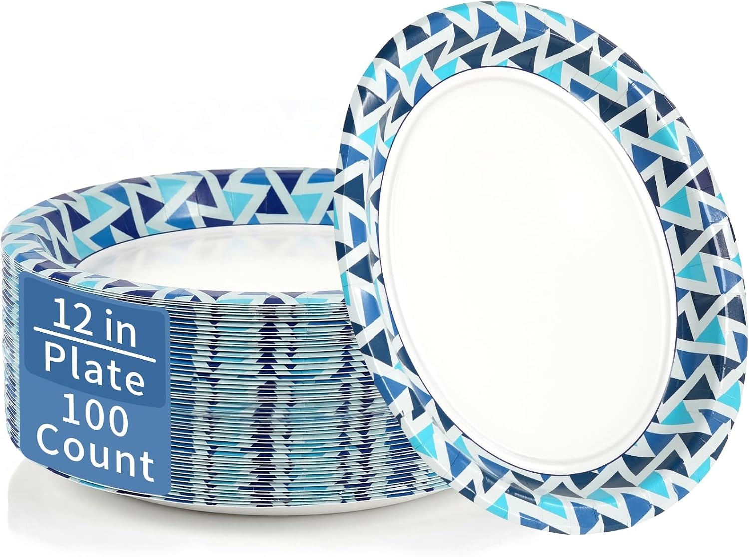 Detalle de OuMuaMua Paper Plates 12 Inch – 100 Count Large Disposable Plates