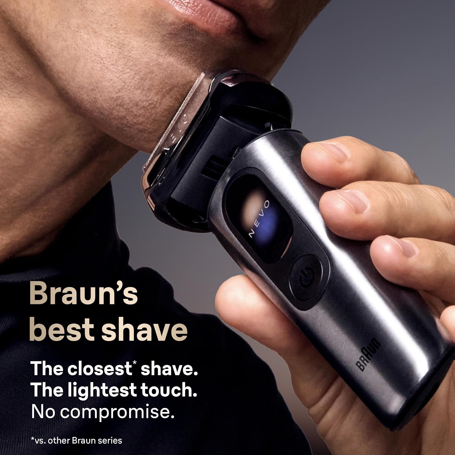 Detalle de Braun NEVO 17610C Men's Electric Shaver with AeroTouch and Stainless Steel Body