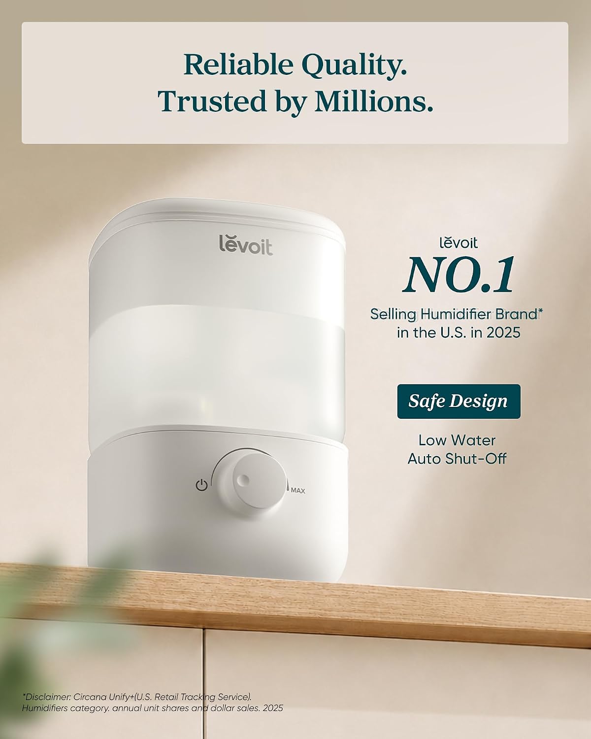 Thumbnail 6 de Levoit Humidifier 2.5L with 26dB Quiet Mist