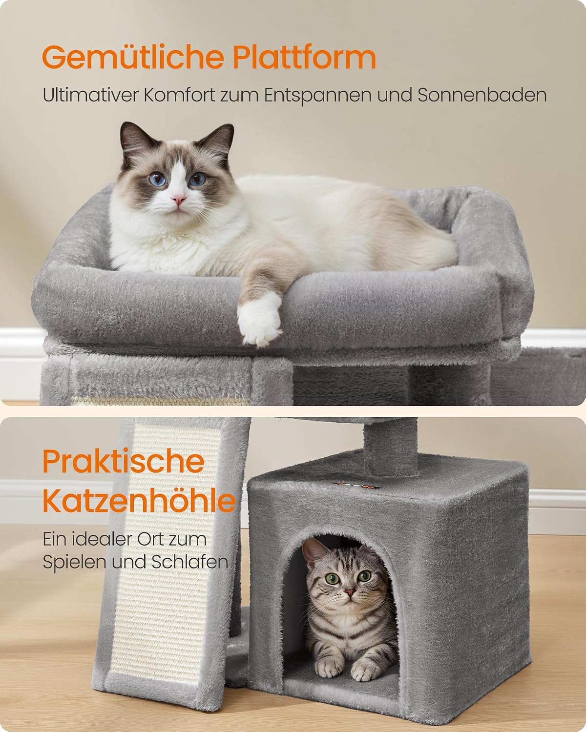 Detalle 2 de Feandrea PCT010GD01 Katzenkratzbaum 46,4 cm