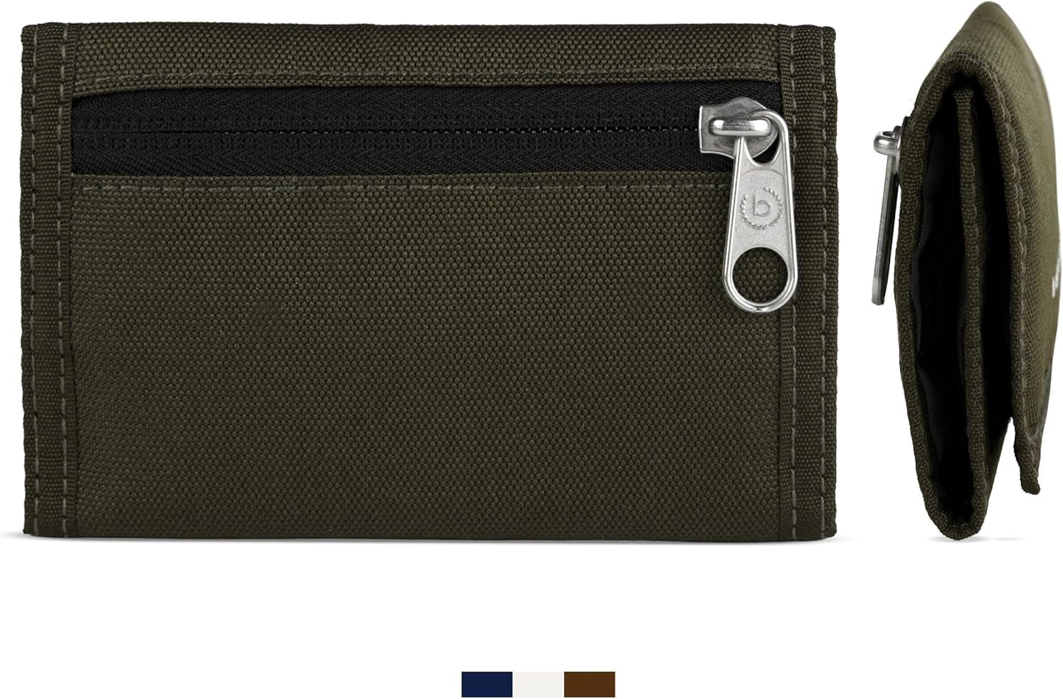 Thumbnail 2 de bugatti Portafoglio unisex trifold con chiusura a strappo e protezione RFID, Oliv