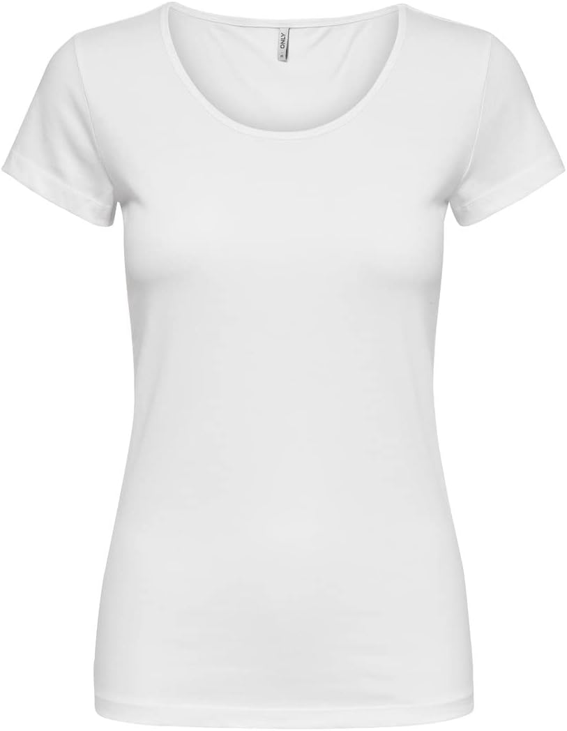 Detalle de ONLY Damen Onllive Love S/S O-Neck Top JRS Blouse – 3er Pack, Slim Fit