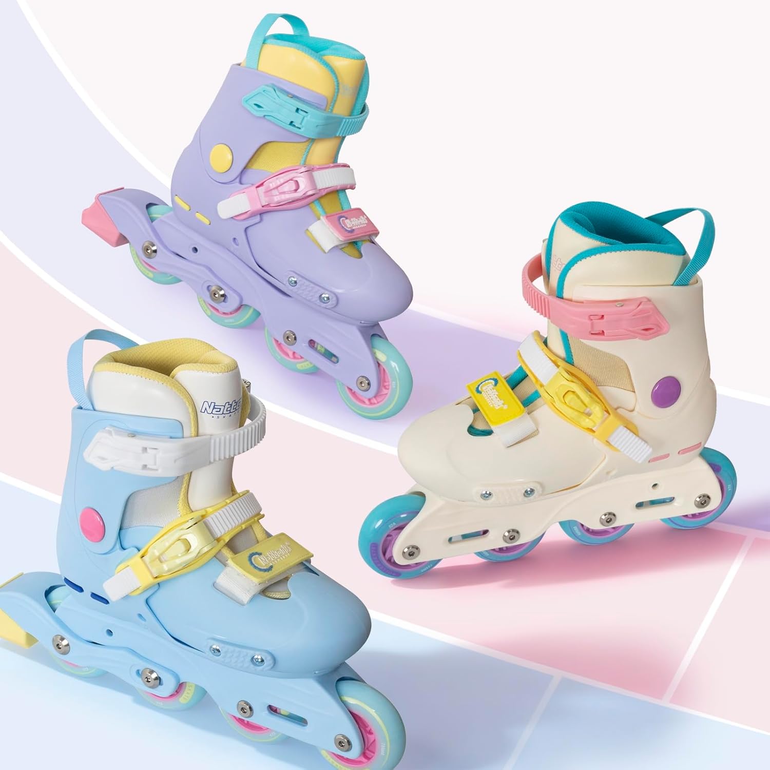 Thumbnail 6 de Nattork Inline Skates for Kids and Teens (4-16), Adjustable 4-Size Fit, High-Performance PU Wheels
