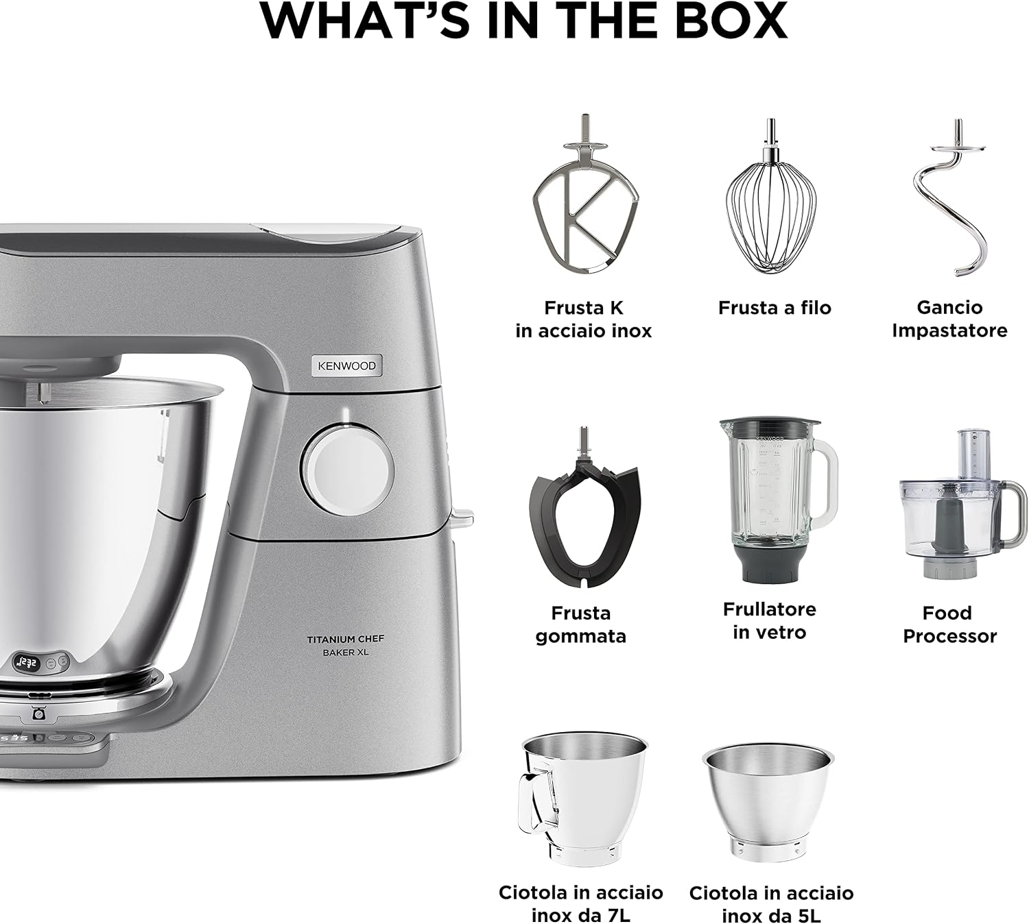 Thumbnail 6 de Kenwood Titanium Chef Baker XL KVL85.424SI: Chef multifunzione con bilancia integrata e doppia ciotola