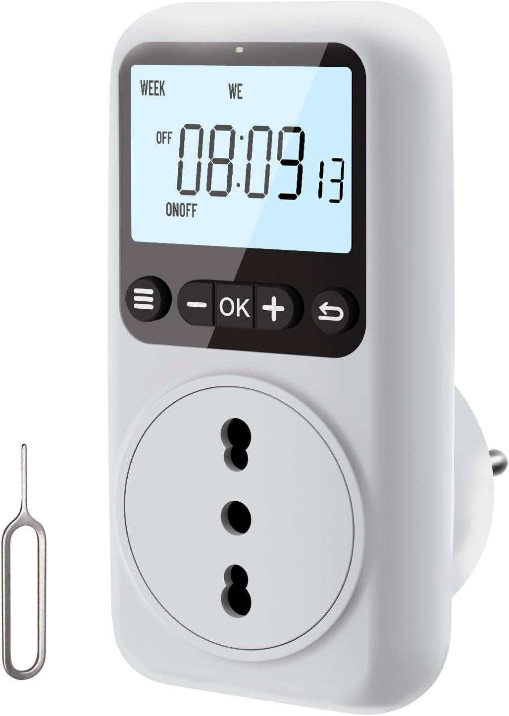 Thumbnail 1 de Voniobuy Timer Presa Elettrica Digitale con 18 Programmi al Secondo, Display Retroilluminato e Protezione Antifurto