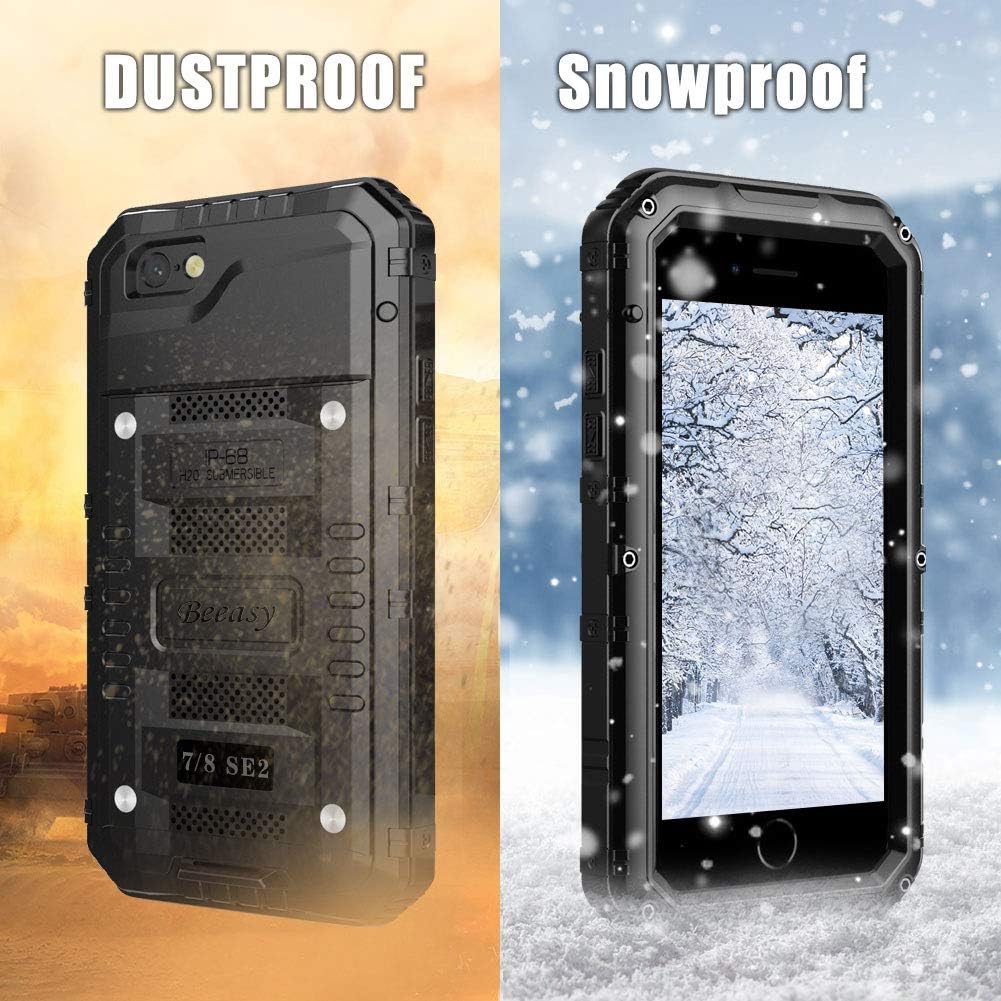 Detalle de Beeasy Case for iPhone SE 2022/SE 2020 – Shockproof, Waterproof & Full-Body Protection