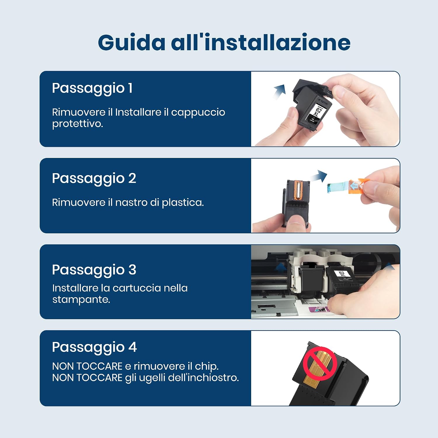 Detalle 2 de Cartuccia 62 XL Nero compatibile per HP 630 pagine