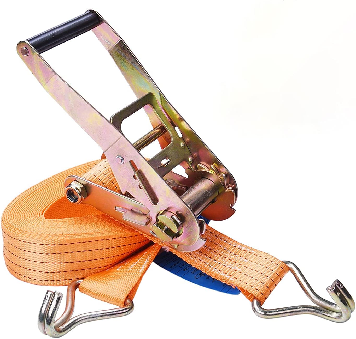 MANDUKA cinghia di ancoraggio con cricchetto e ganci, 10 m x 5 cm (fino a 4.000 kg)
