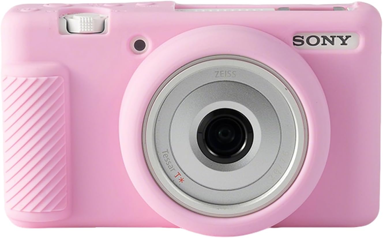 Detalle de ZV-1F Case: Soft Silicone Protective Case for Sony ZV-1F / ZV-1 II / ZV-1M2 – Ultra-Thin, Lightweight (Pink)