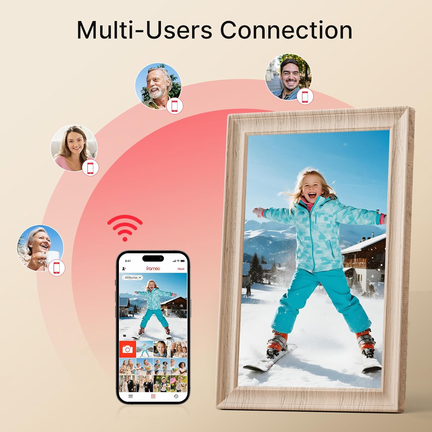 Thumbnail 5 de Frameo 10.1" WiFi digital photo frame 32GB