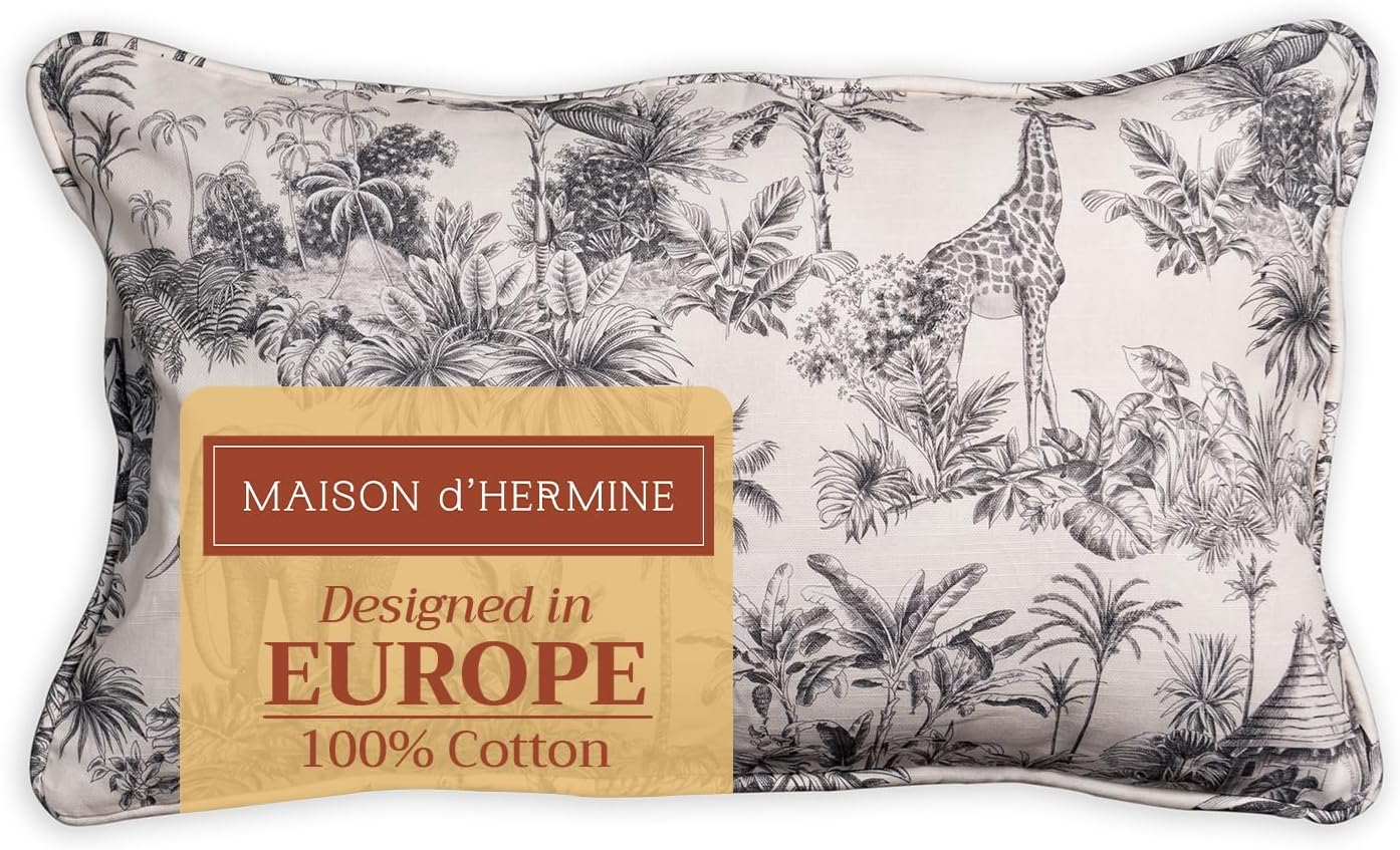 Detalle de Maison d' Hermine Throw Pillow Cover, 100% Cotton